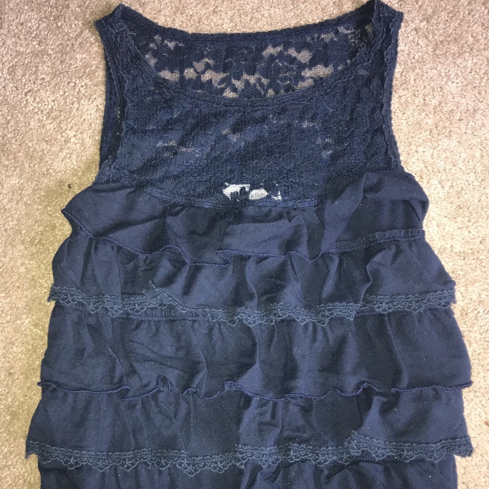 Abercrombie & Fitch Navy Sleeveless Shirt SZ M